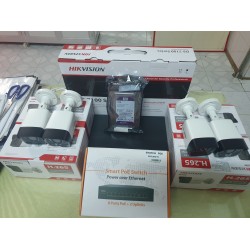 Trọn bộ 4 camera IP POE HIKVISION 2.0mp